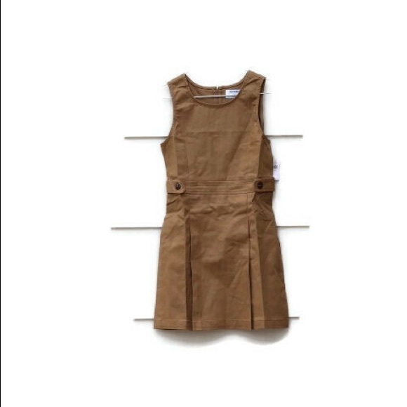 Old Navy Other - Old Navy Khaki Girls Uniform Pleated Dress